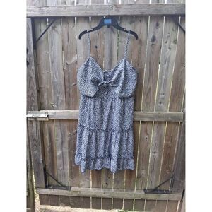 Ecowish Dress XL Blue Floral Ruffles Roughing